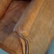 Vintage Dutch cognac coloured leather club chair
