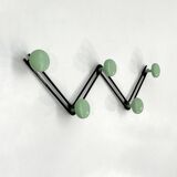 Metal zig zag wall coat rack, 1980s
