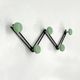 Metal zig zag wall coat rack, 1980s
