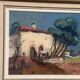Original Swedish Oil on Canvas – “Mediterranean Scene” by Axel Hamborn – Signed – Vintage & Framed