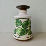 Ceramic vase, vegetable decoration, Strehla GDR, 60s