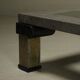 Large Maitland-Smith tessellated stone and brass coffee table 1980s