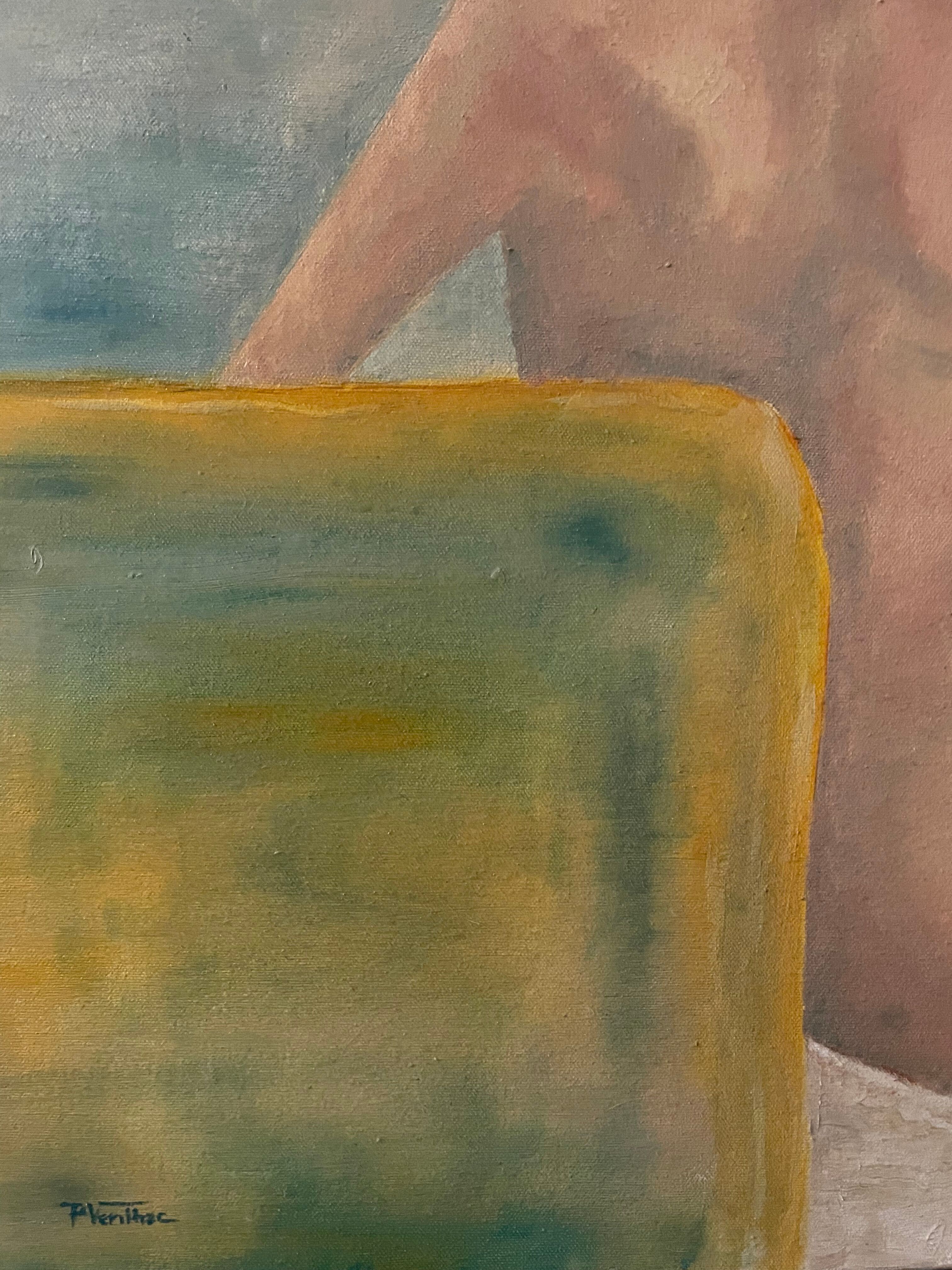 Huile sur toile femme de dos