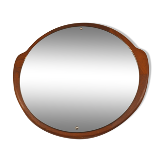 Scandinavian teak mirror 52x50cm