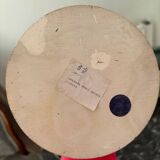 Wooden lamp with gray lampshade