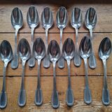 Silverware - Set of Large Spoons and Forks, hallmarked 60 and SF