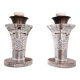 Pair of crystal lamps, Val Saint-Lambert (Belgium), 1930s