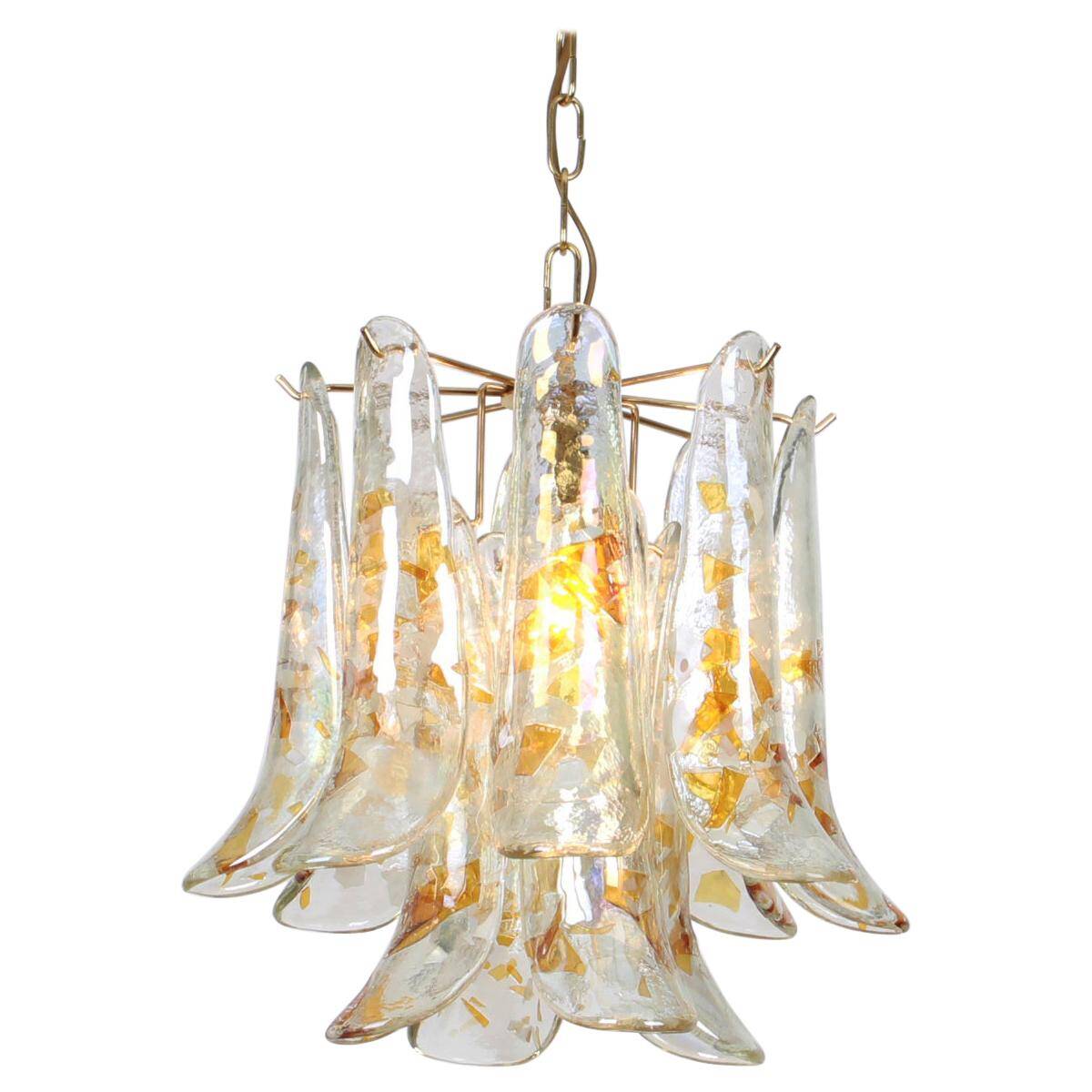 Murano glass chandelier designed by Carlo Nason for Mazzega, 1970s.