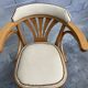 Office armchair curved wood  vintage 80s