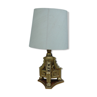 Lampe en bois doré années 60