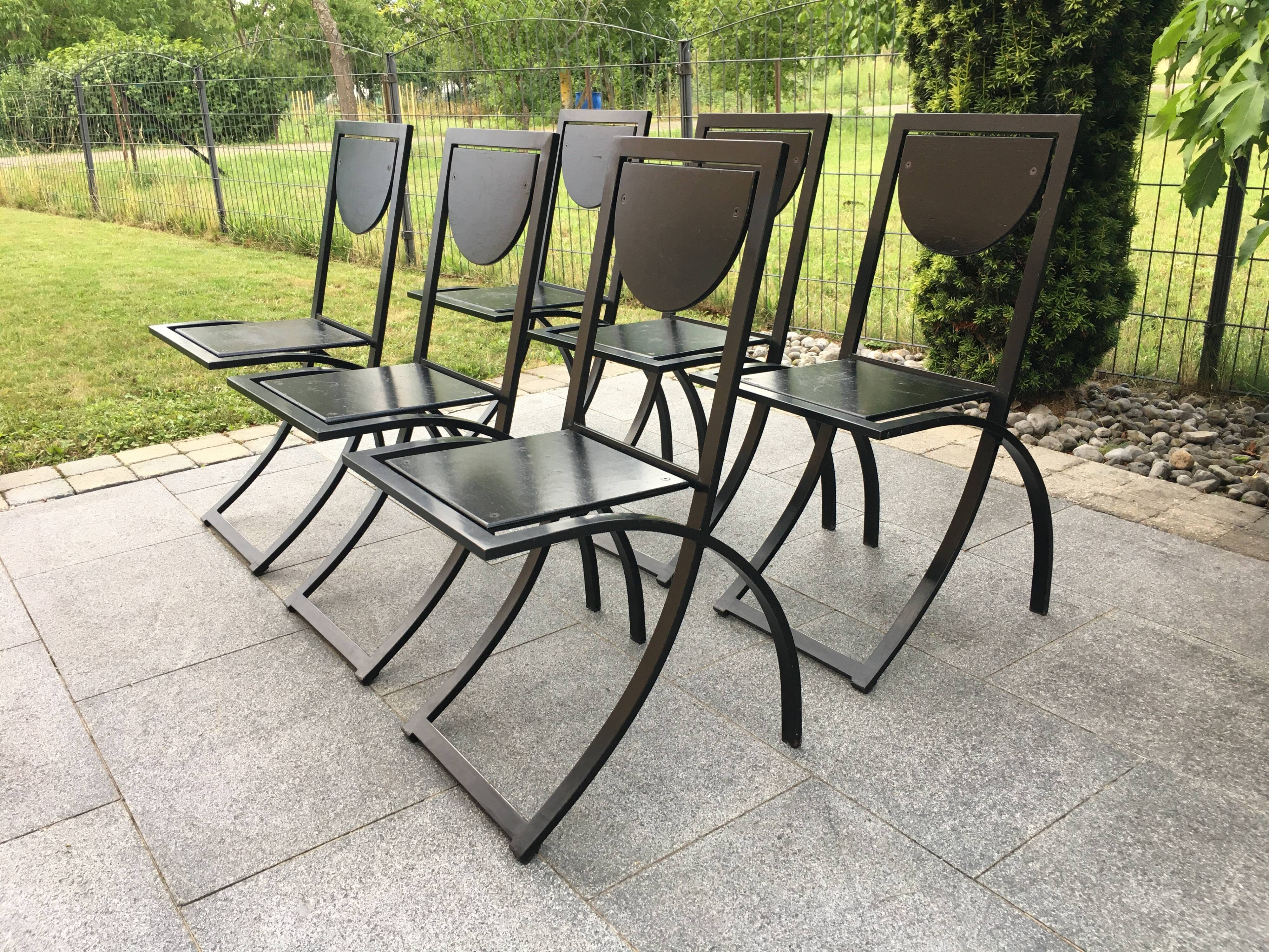 Set of 6 Sinus Dining Chairs by Karl Friedrich Forster 80s