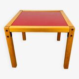 Table basse Flötotto Profilsystem années 70 rouge