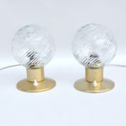 Pair of brass bedside lamps, Karl Gärtner Leuchtenbau, Germany, 1970s
