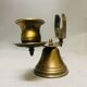 Church brass candle holder with matchbox