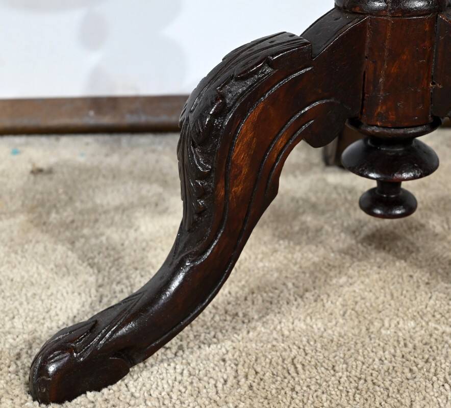 Trumpet Table for Work and Games, Walnut – Late 19th Century