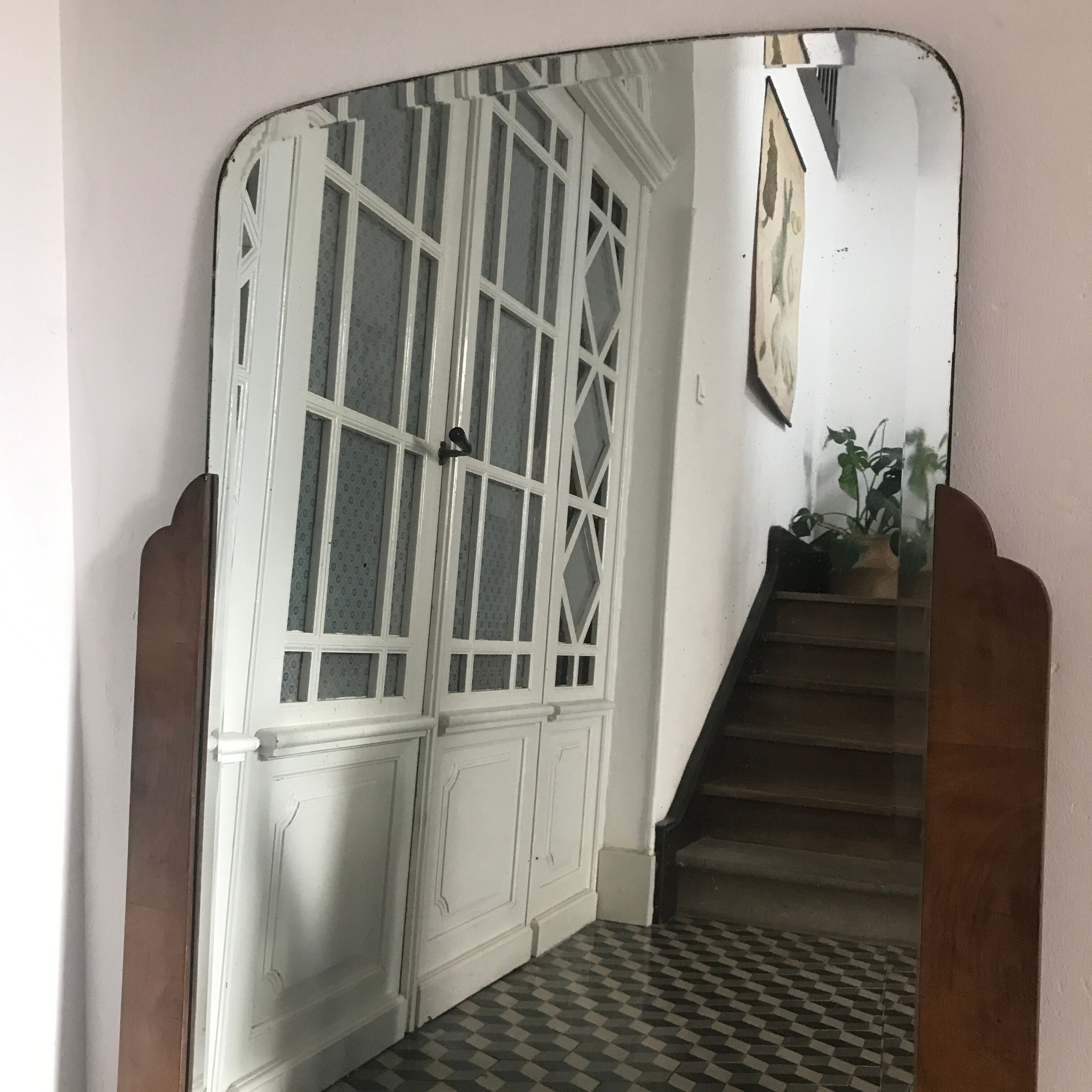 Art deco bevelled mirror 80x127cm