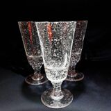 Set of 3 vintage bubble glasses