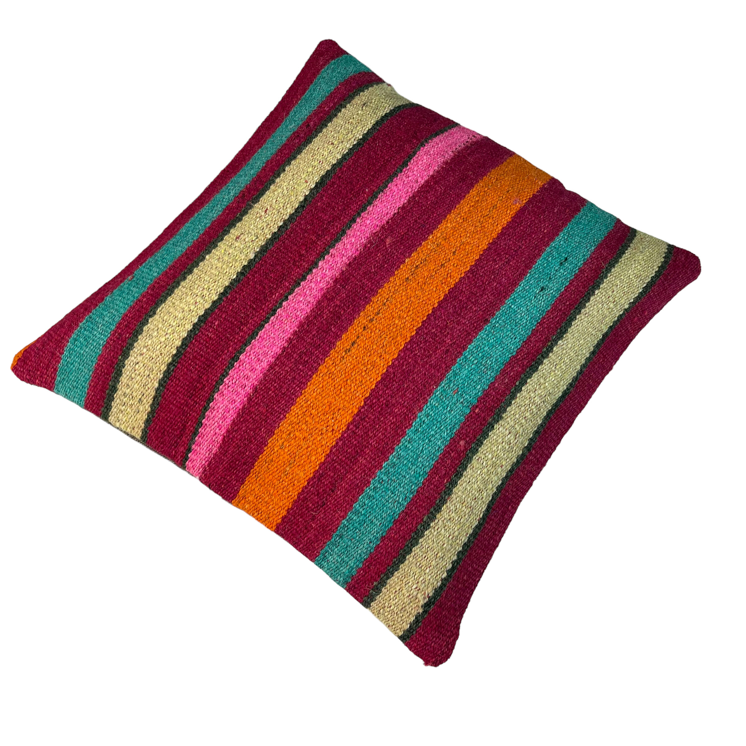 Housse de coussin kilim turc vintage, 40 x 40 cm