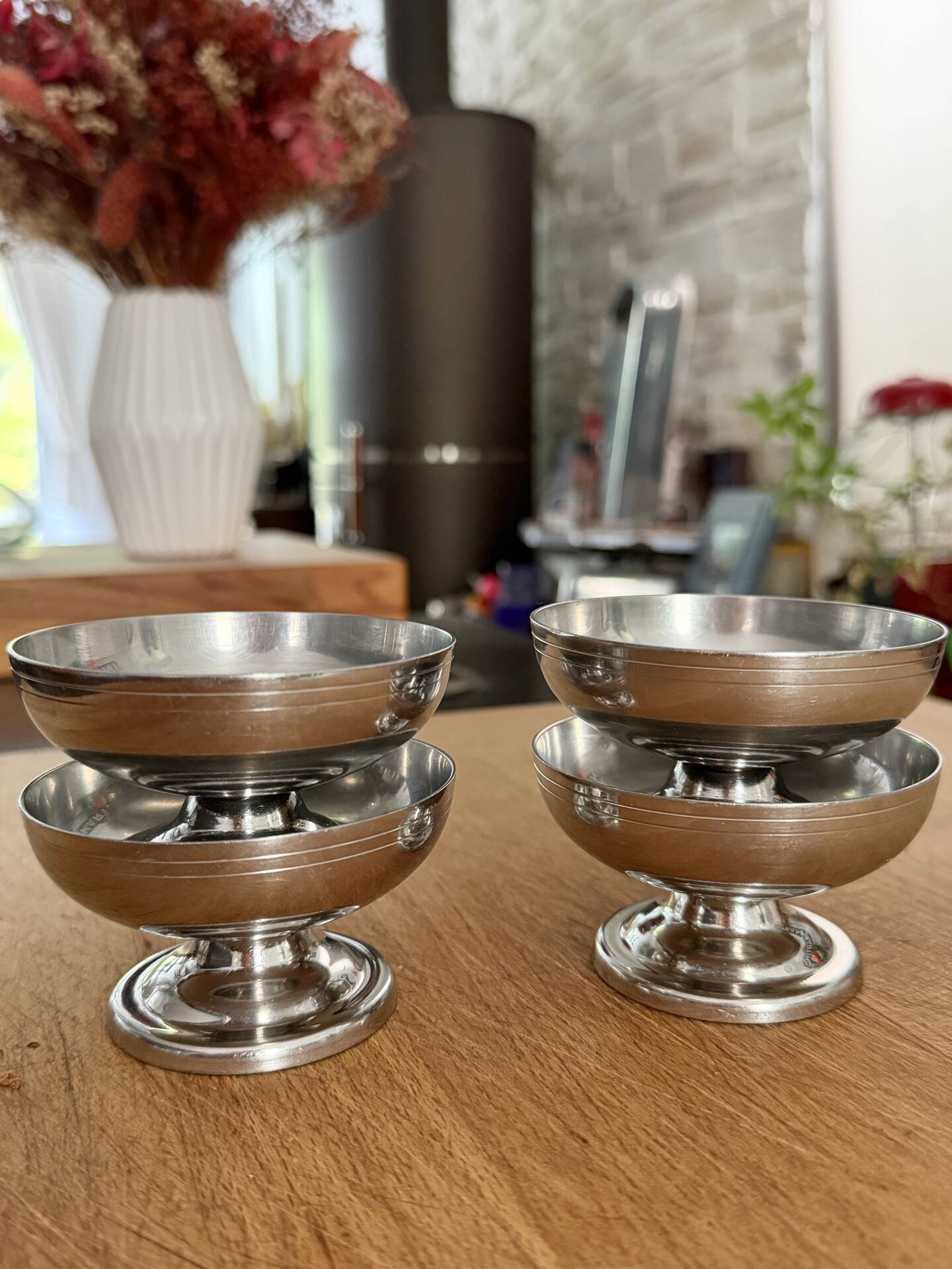 Série de 4 coupes à glace vintage Letang Remy