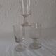 3 old bubbled glasses large model early XXth