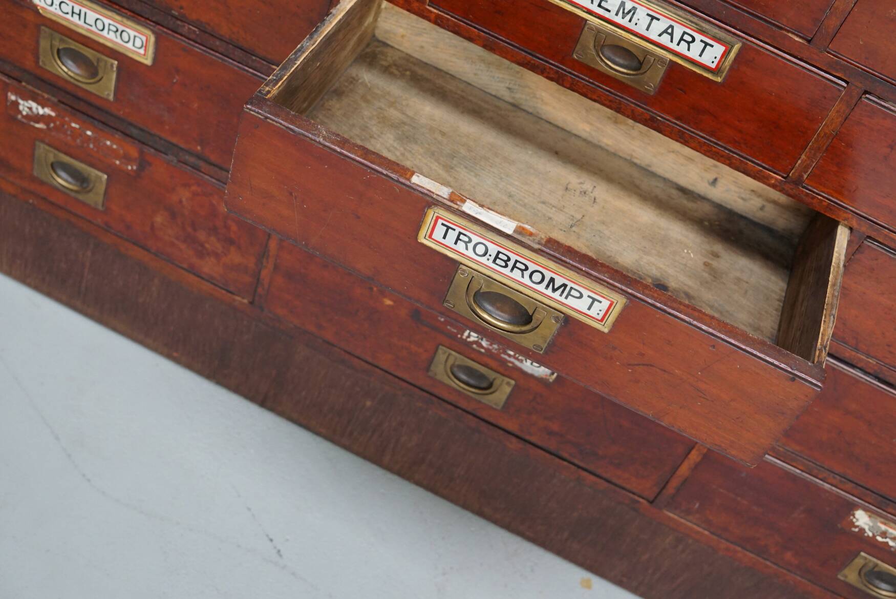 19th Century English Victorian Apothecary Shop Counter
