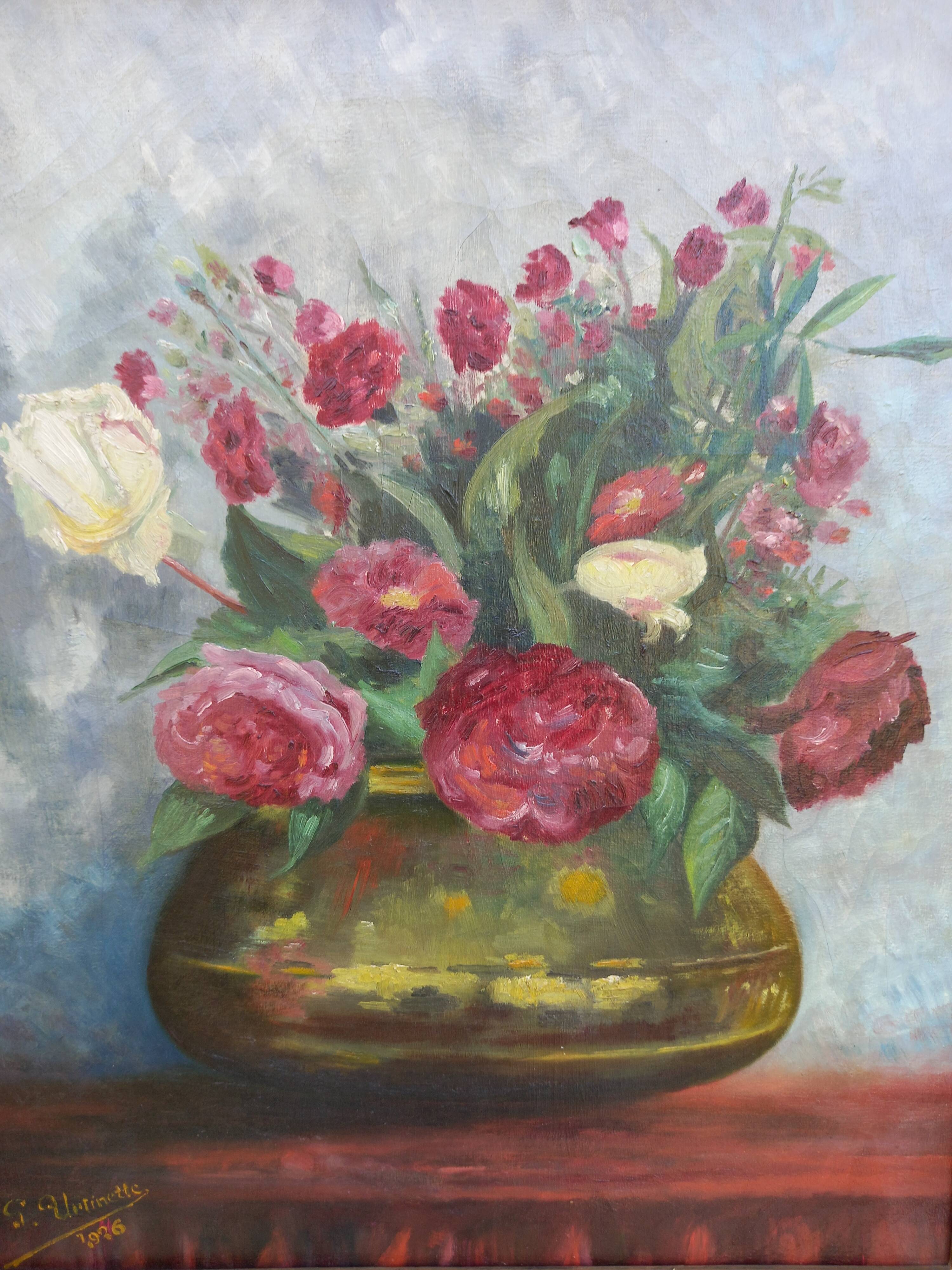 Painting bouquet of flowers signed 1926