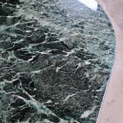 Emerald green marble "eye" coffee table, Roche Bobois, France, 1970s