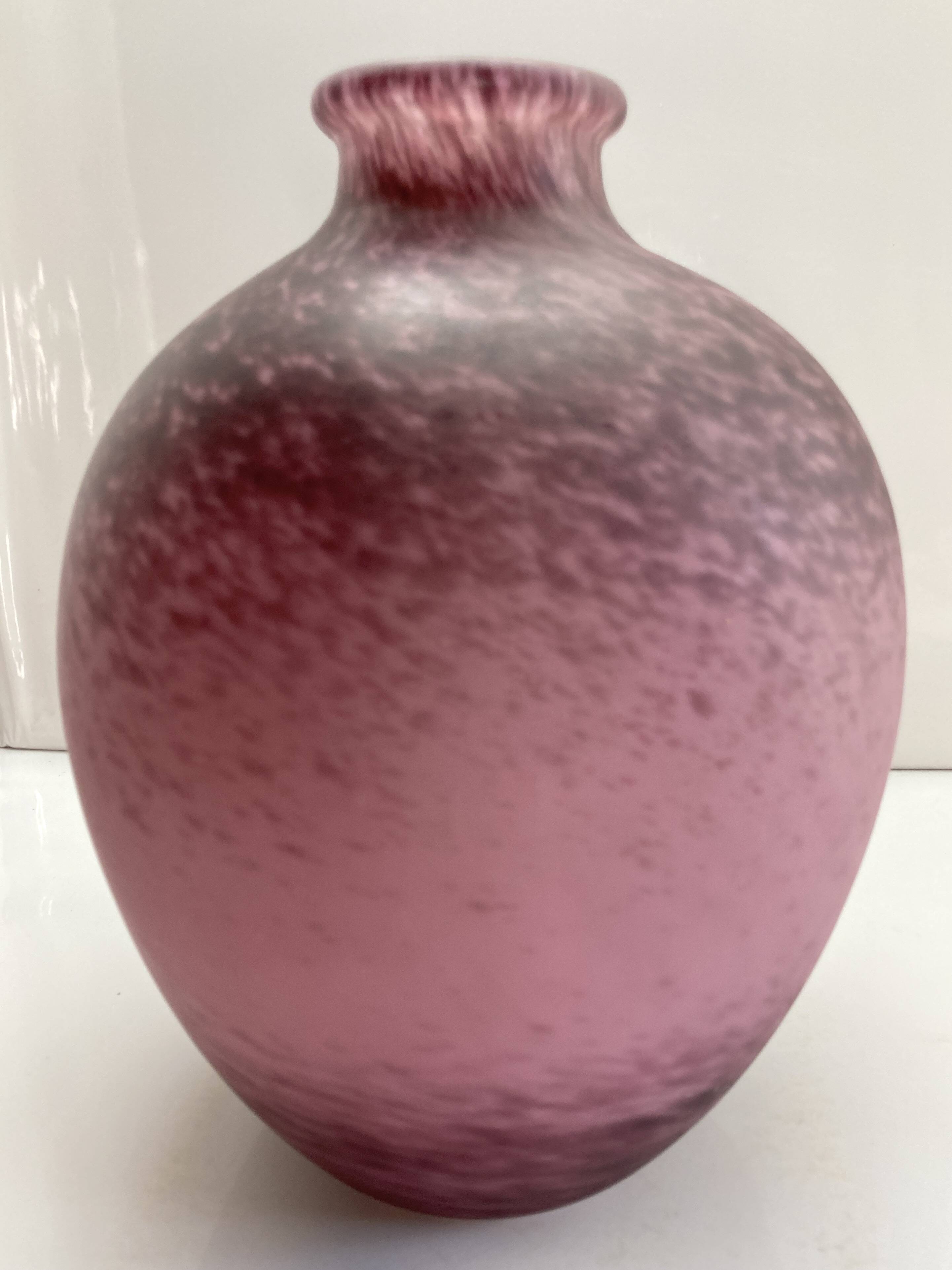 Marmoreal vase by André Delatte Nancy France