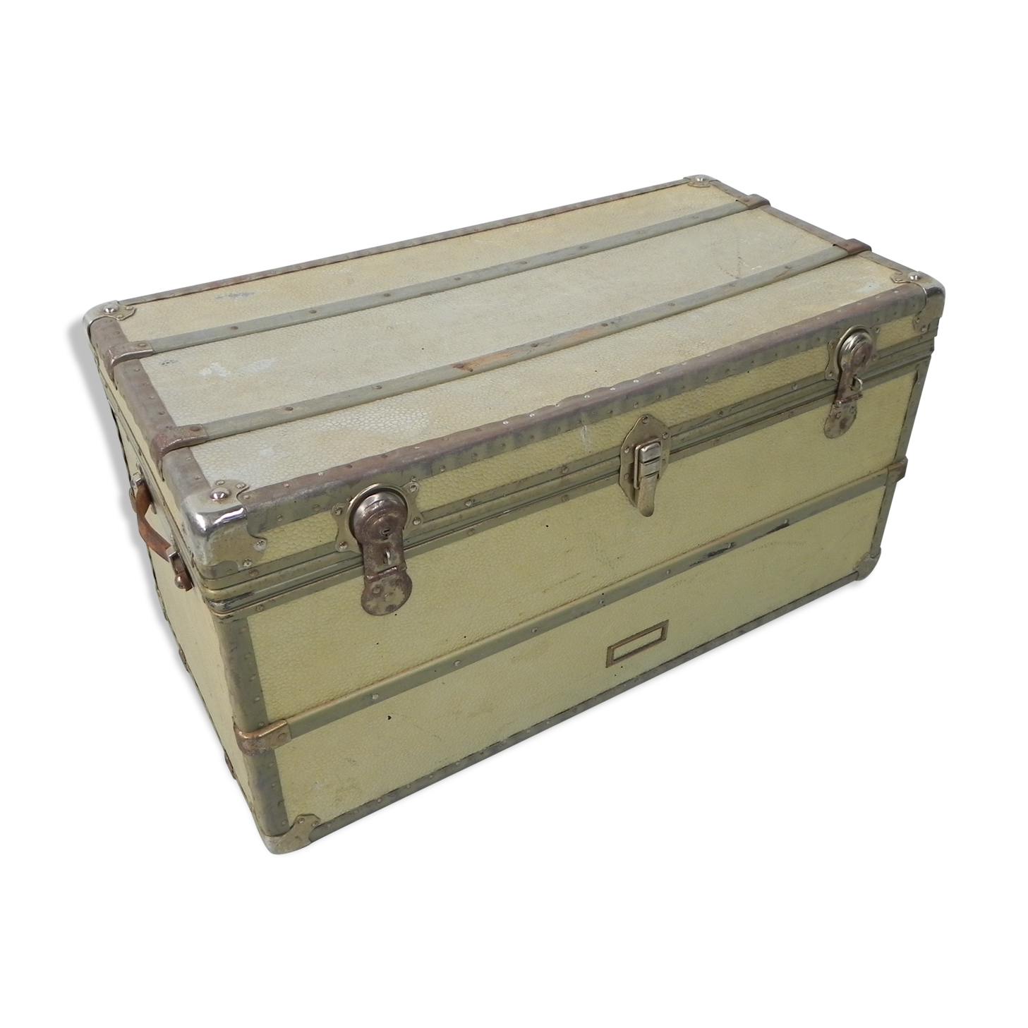 Aluminum clad chest, treasure chest