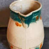 Antique dragonfly slip pitcher