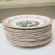 11 old plates hb choisy le roi in earthenware: joan of arc