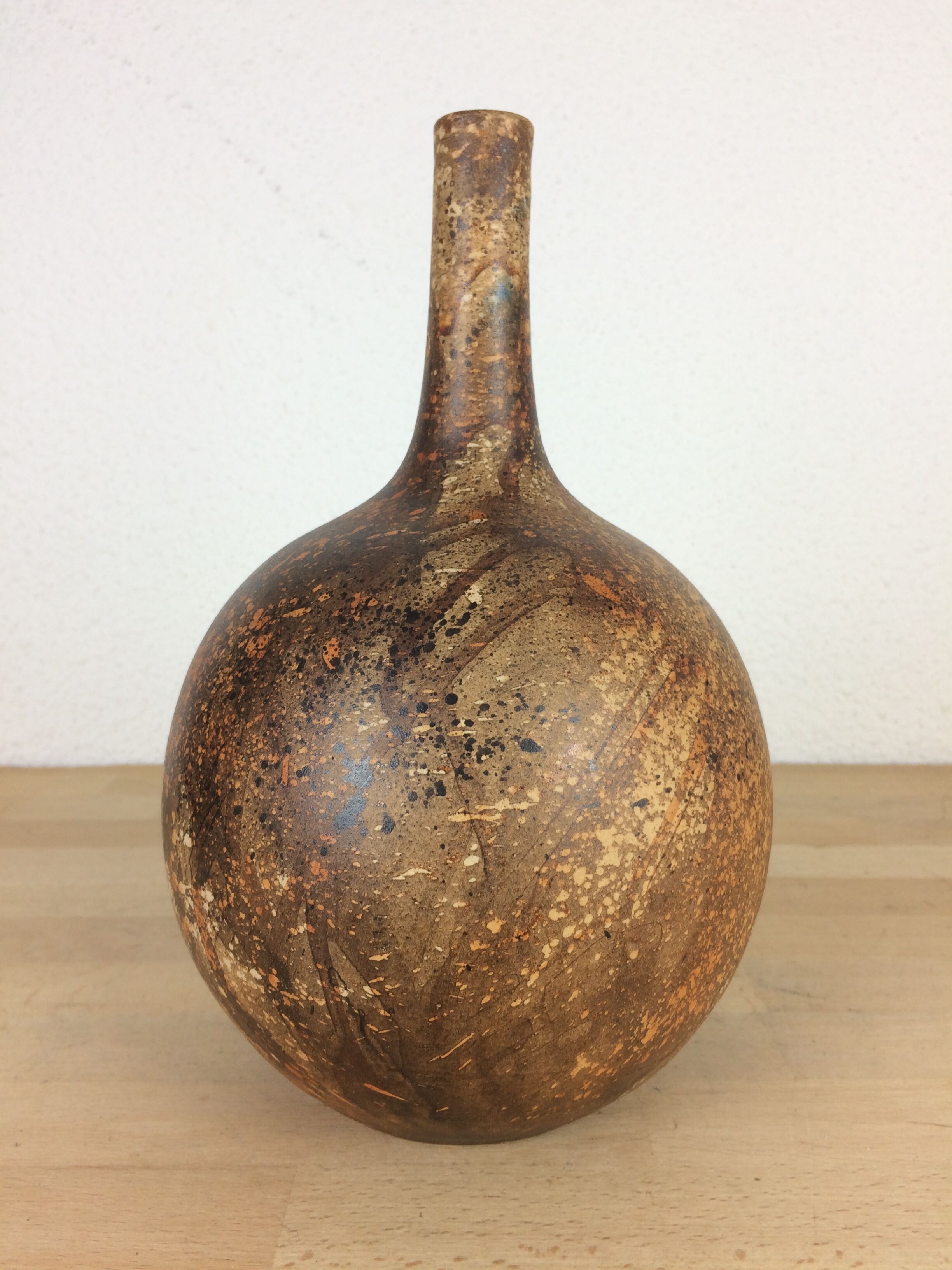 Ceramic ball vase signed Gerhard Liebenthron, 70s