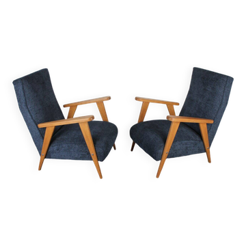 Pair of vintage Scandinavian armchairs from the 1960s.