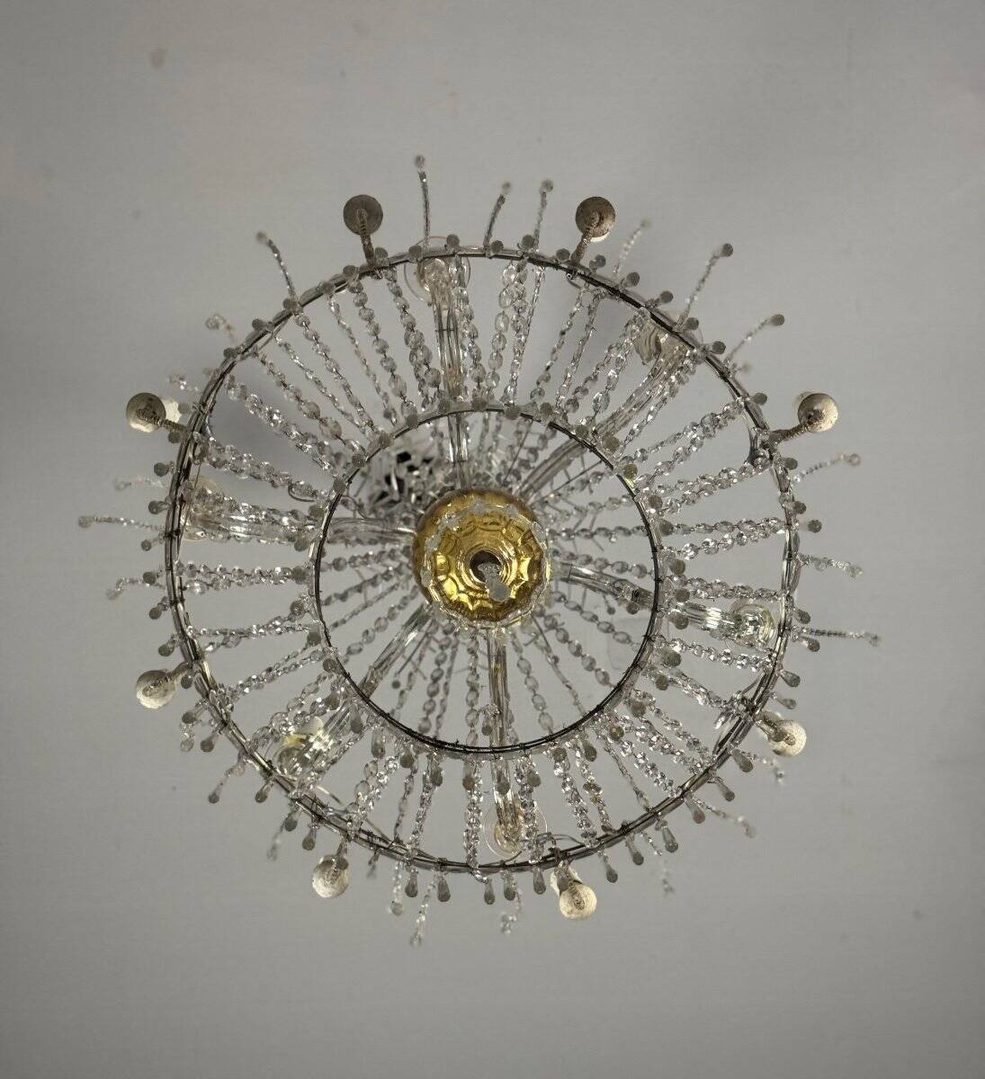 Crystal beaded chandelier, circa 1800