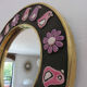 Miroir en céramique rond Mithé Espelt années 70 25cm