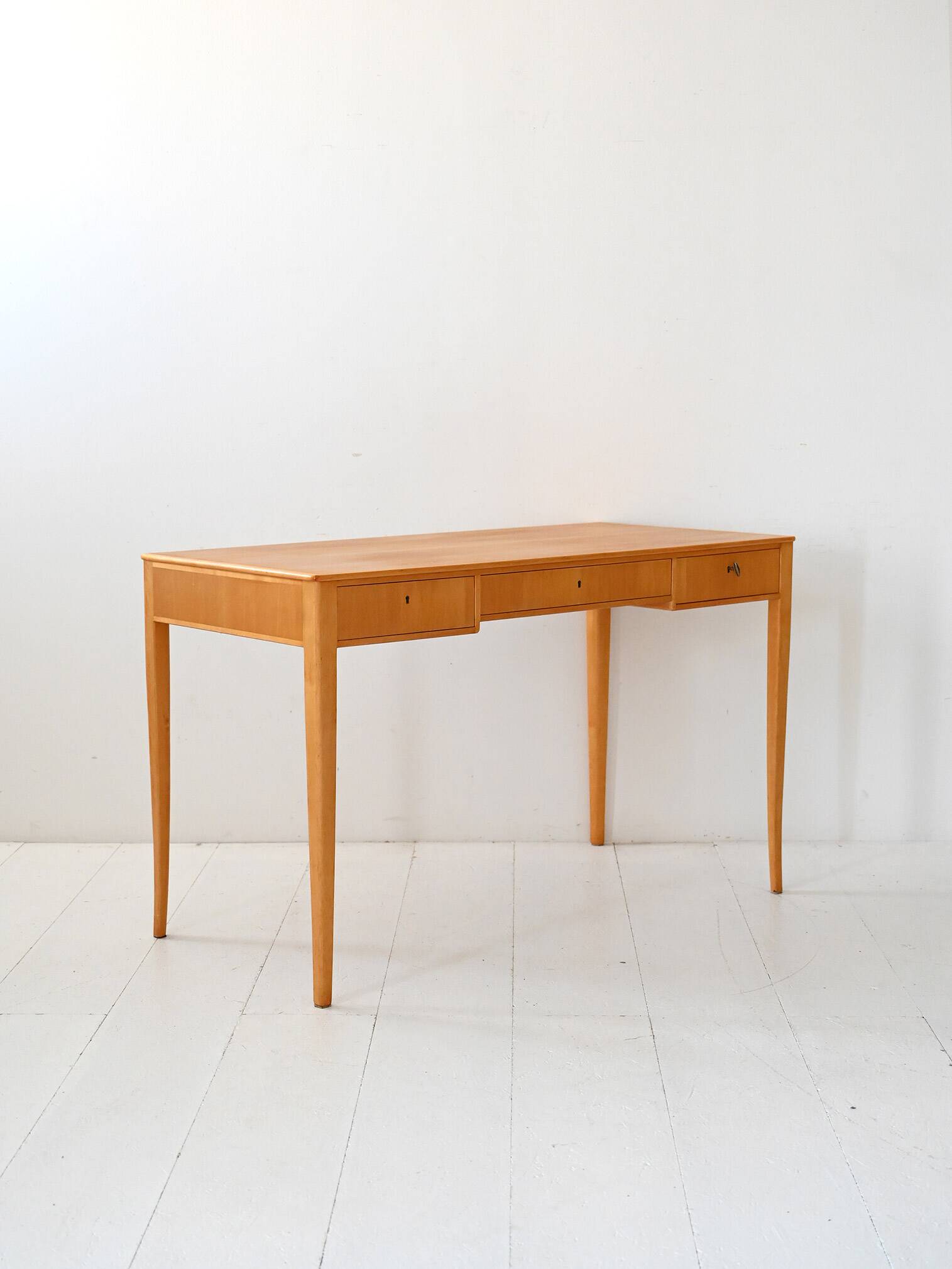 Swedish Light Birch Desk by Carl Malmsten for Åfors, 1940s