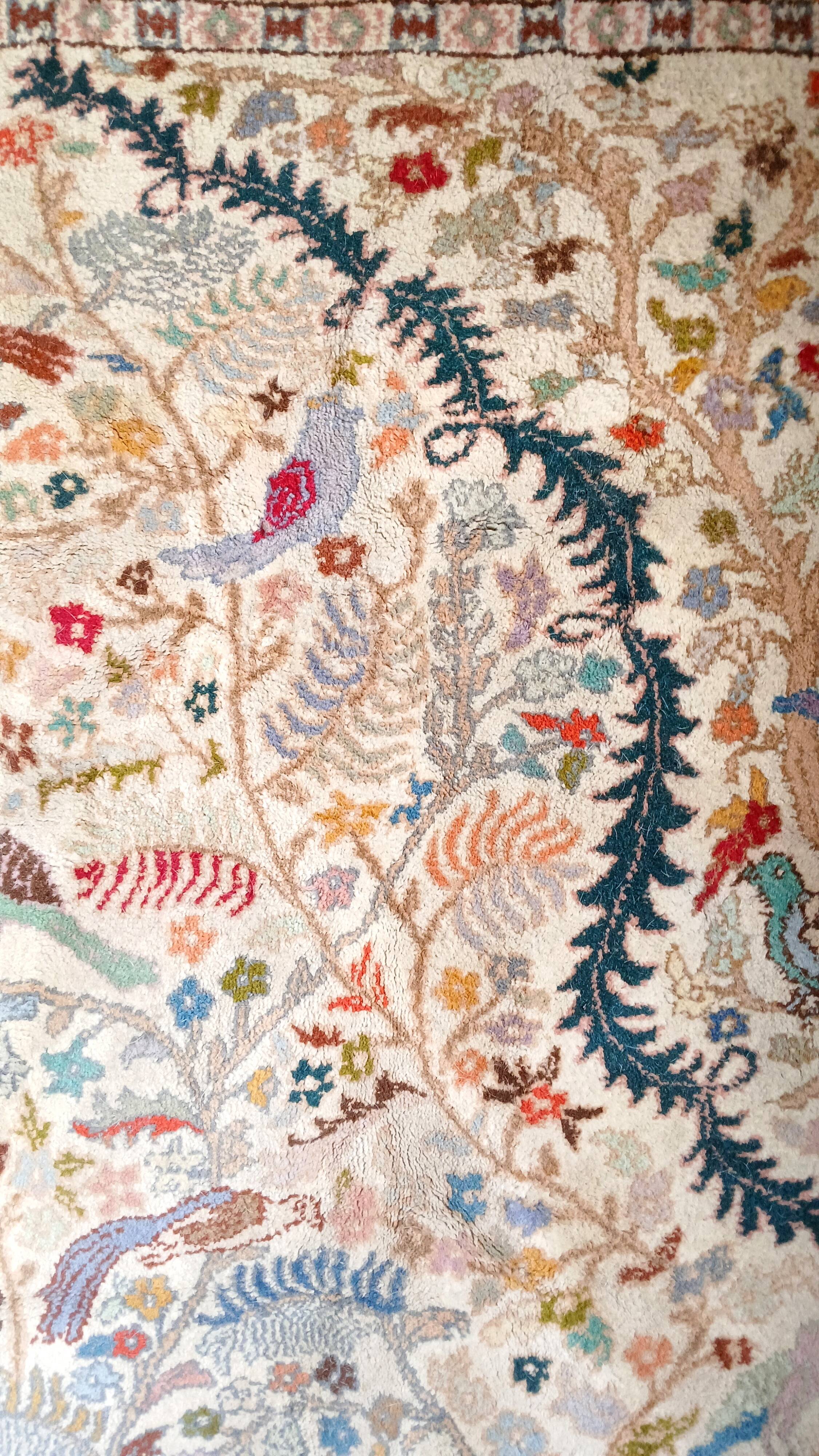 Amazigh XL rug (Berber) in double weave wool, hand-knotted, Fes 2005