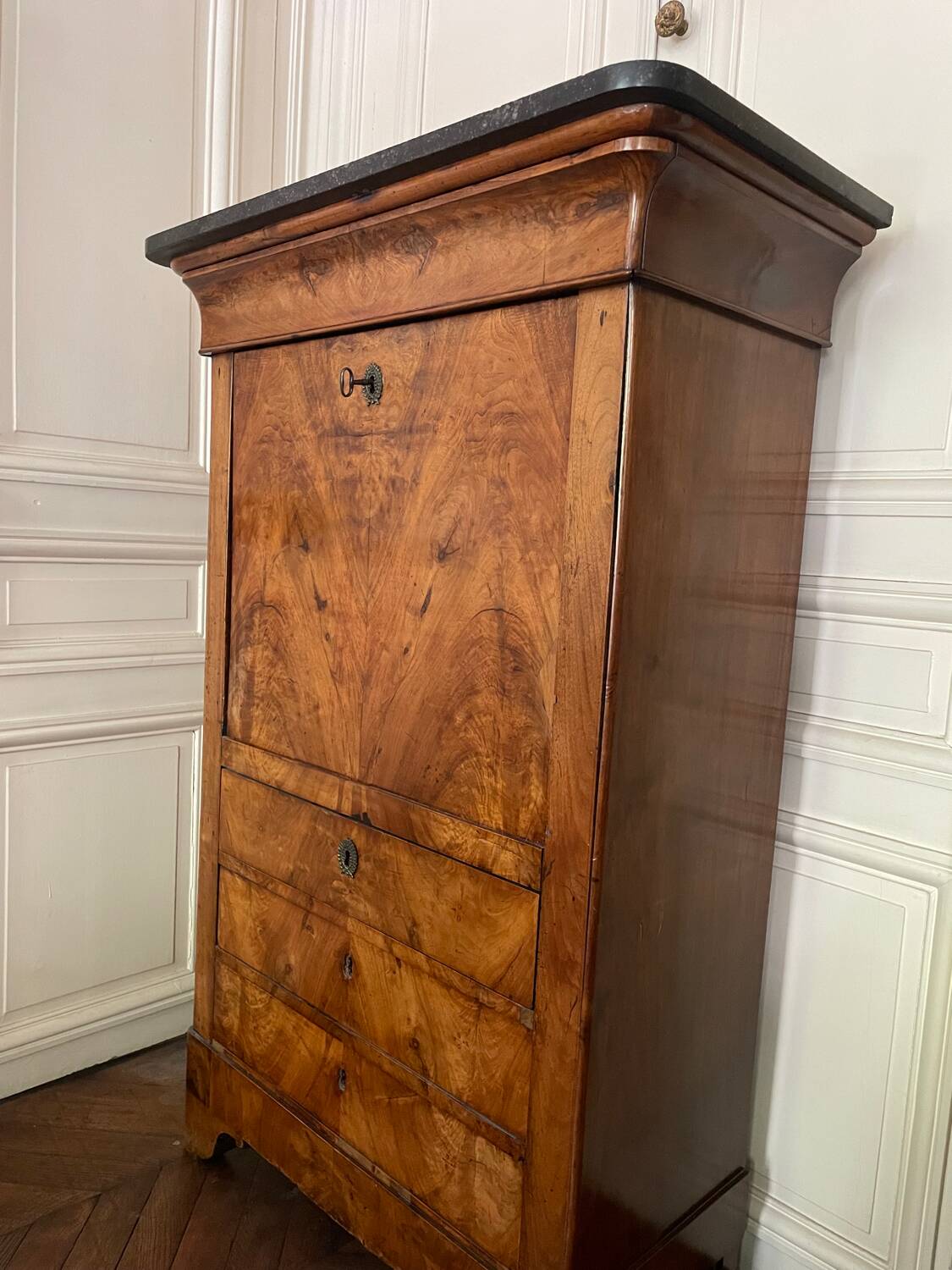 Restoration period mahogany secretary