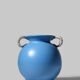 Gabriel Burmeister Art Deco Double Handled Blue Vase, 1930s