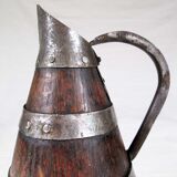 Ringed wooden pitcher