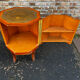 Vintage octagonal bar cabinet – leather top – Art Deco style – years