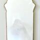 Vintage Shield Shaped Wall Mirror with Brass Frame and Beveled Glass, Italy