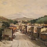 Signed Italian landscape painting from the 20th century