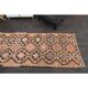 1970s Turkish Oushak Handmade Wool Cotton Orange Runner Rug 103x325