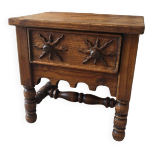 Table de nuit rustique - bois
