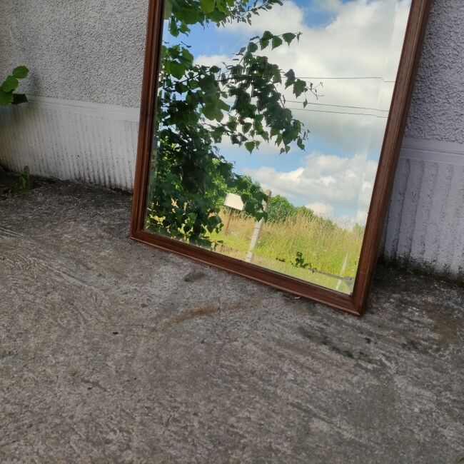 Old beveled mirror, trumeau