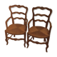 Pair of straw chairs