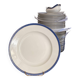 Large Plate 29 cm Salad Bowl Limoges Porcelain Blue Gold Betoule & Legrand