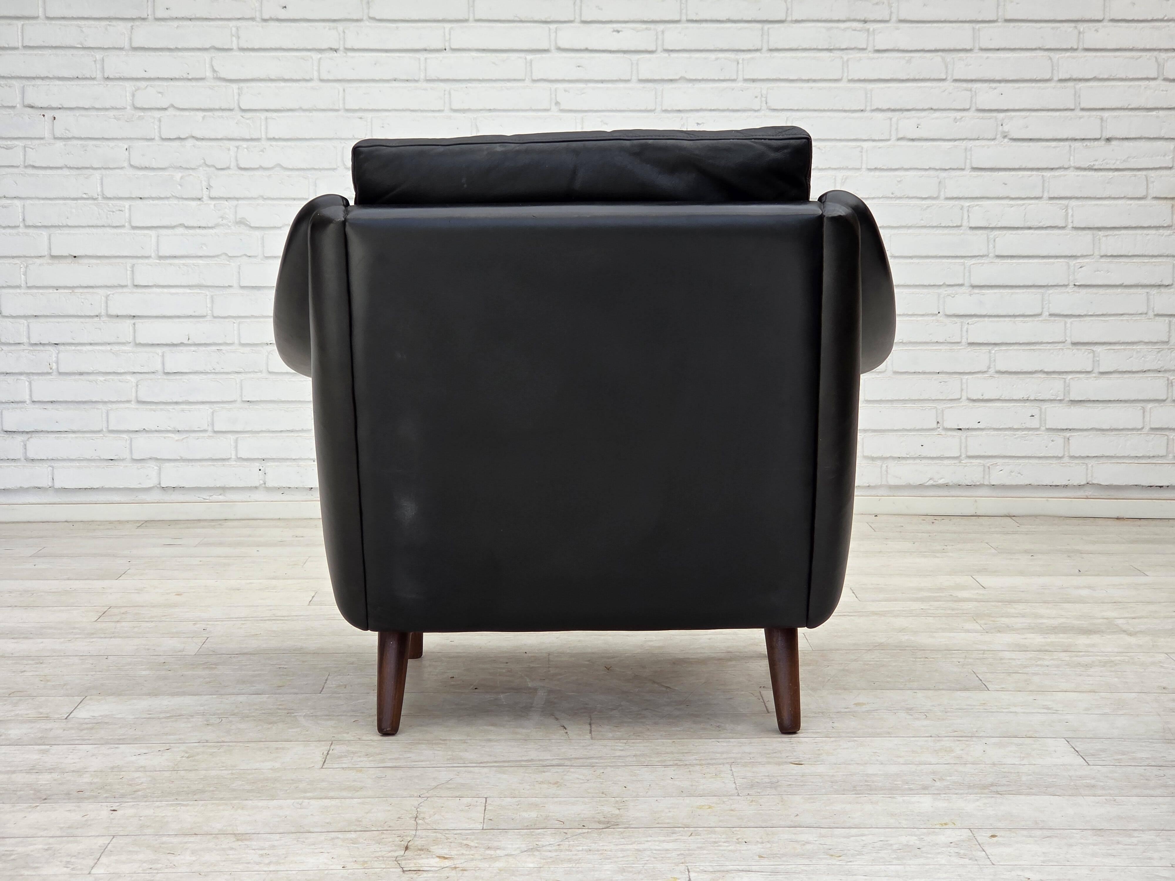 1960s, Danish armchair by Aage Christensen, furniture leather.