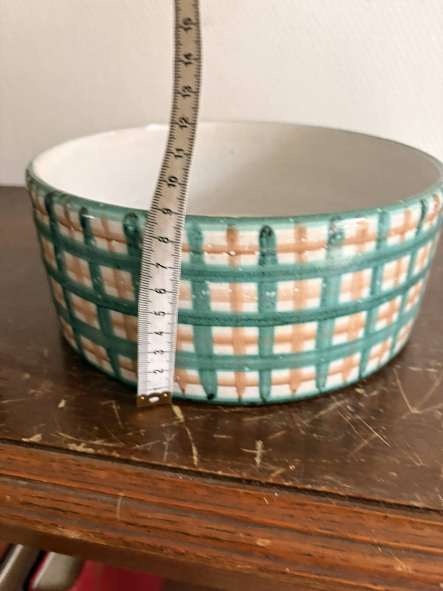 Bowl Flat Salad Bowl Terracotta Signed Robert Picault Vallauris 1950